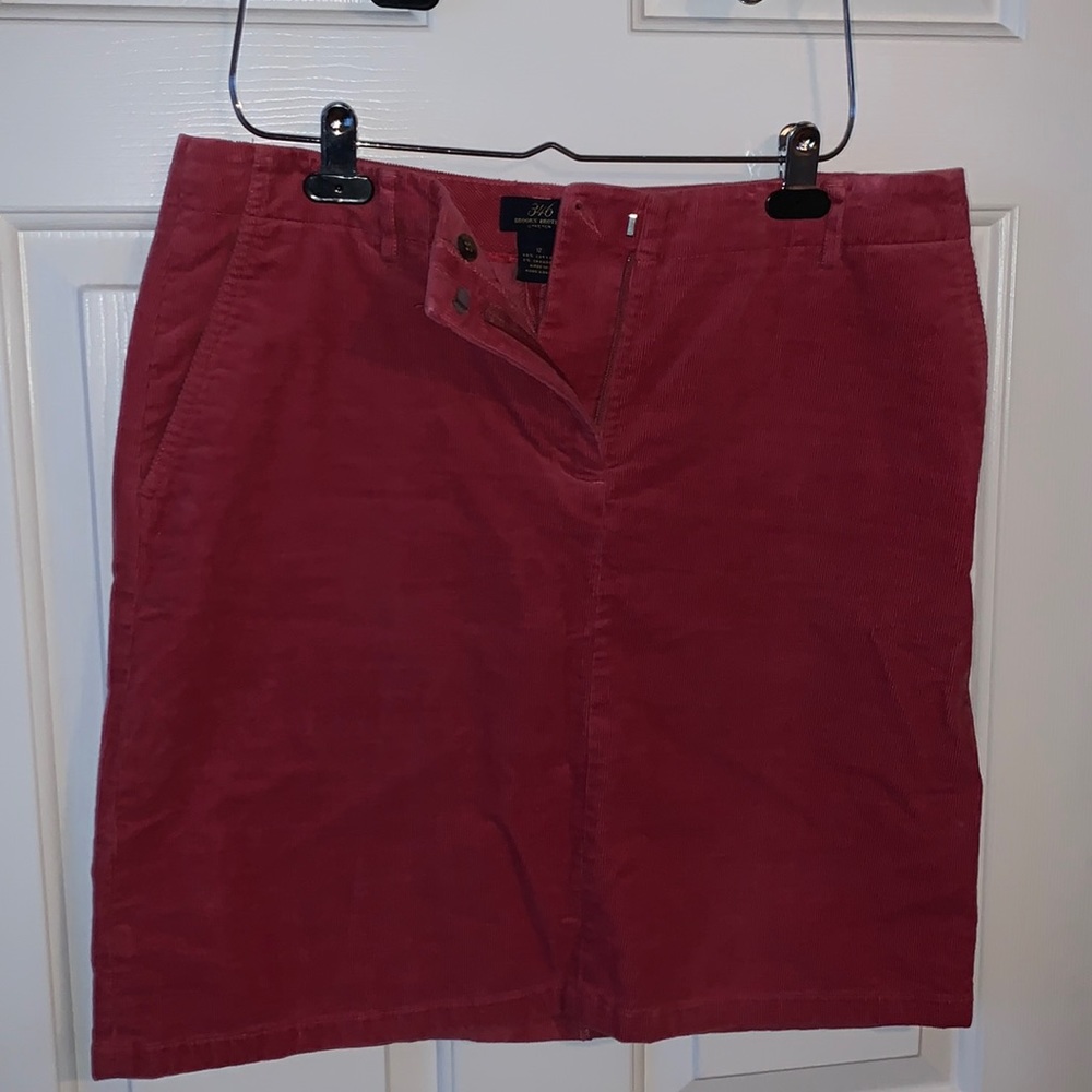 Gently worn salmon, Cordaroy Brooks Brothers skirt